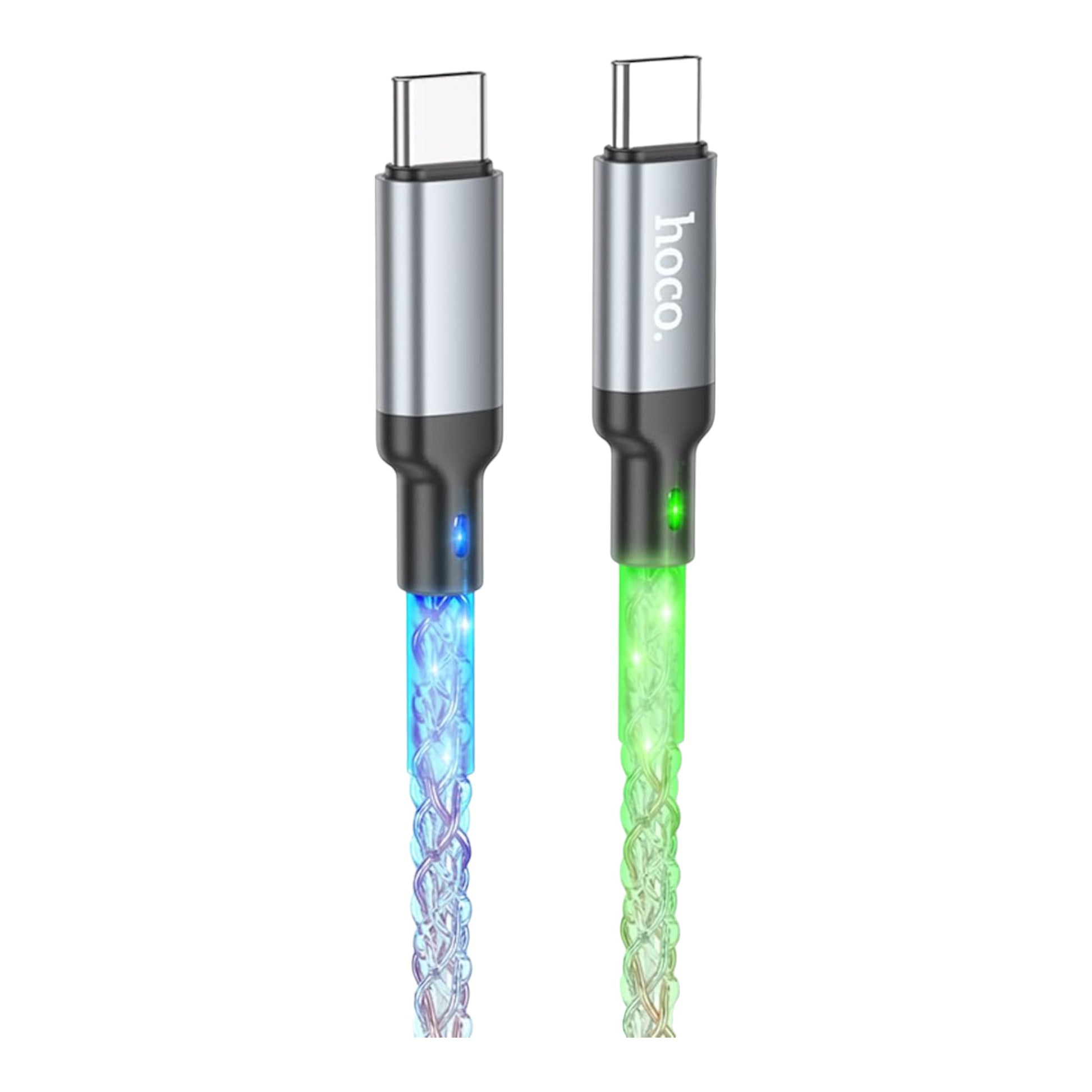 Cable USB-C a USB-C de Carga Rápida (60W - 3A - 1M) - Gris Moderno hoco  U112 Shine – hoco tech México